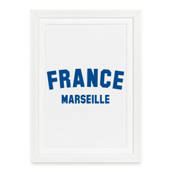 MARSEILLE France Frankreich - Framed poster (27 × 37 cm) - white - Front