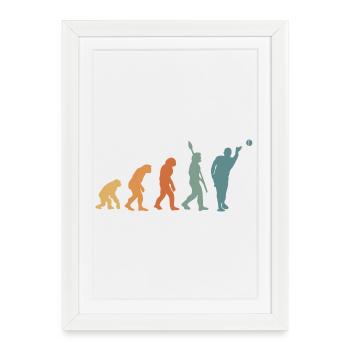 Pétanque Evolution Retro - Framed poster (27 × 37 cm) - white - Front
