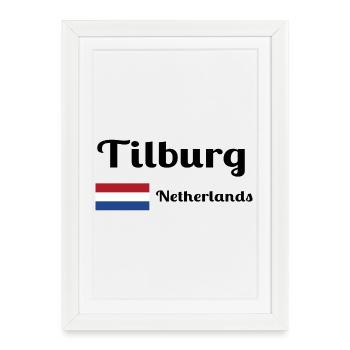 Tilburg, Netherlands- Stylish prints - Framed poster (27 × 37 cm) - white - Front