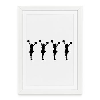 Cheerleaders - Framed poster (27 × 37 cm) - white - Front