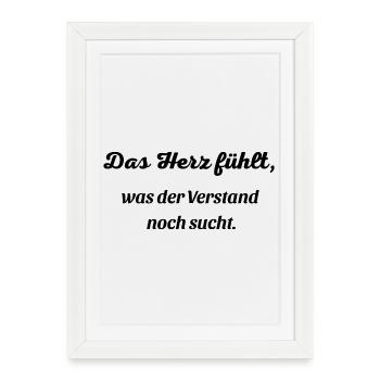 The heart feels - Framed poster (27 × 37 cm) - white - Front