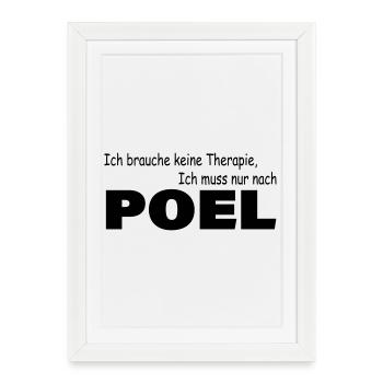 Thérapie POEL - Affiche encadrée (27 × 37 cm) - blanc - Devant