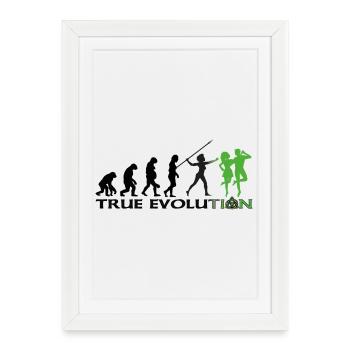 Évolution vers la danse traditionnelle irlandaise - Affiche encadrée (27 × 37 cm) - blanc - Devant