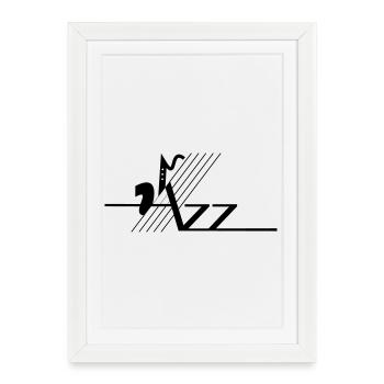Jazz - Affiche encadrée (27 × 37 cm) - blanc - Devant