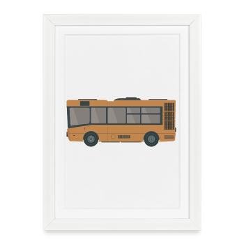 City bus - Framed poster (27 × 37 cm) - white - Front