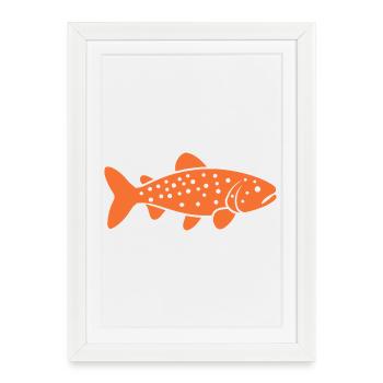 trout - Framed poster (27 × 37 cm) - white - Front