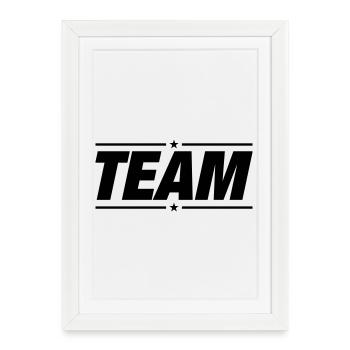 Team Mannschaft - Affiche encadrée (27 × 37 cm) - blanc - Devant