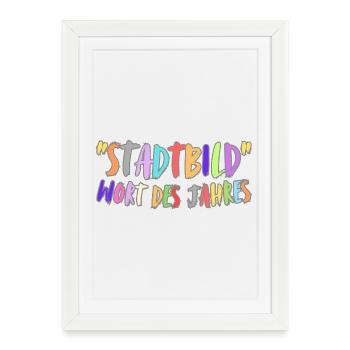 Cityscape Word of the Year - Framed poster (27 × 37 cm) - white - Front