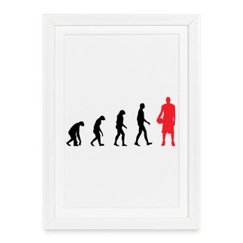 Basket Ball Evolution / Basketball  - Affiche encadrée (27 × 37 cm) - blanc - Devant