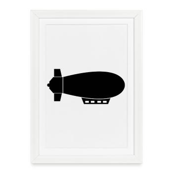 Airship - Framed poster (27 × 37 cm) - white - Front