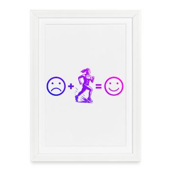 Racing Power Running Design - Framed poster (27 × 37 cm) - white - Front