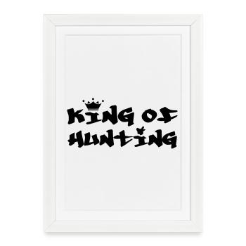 Le roi des chasseurs - chasse - Affiche encadrée (27 × 37 cm) - blanc - Devant