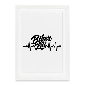 Fréquence cardiaque des cyclistes - Affiche encadrée (27 × 37 cm) - blanc - Devant