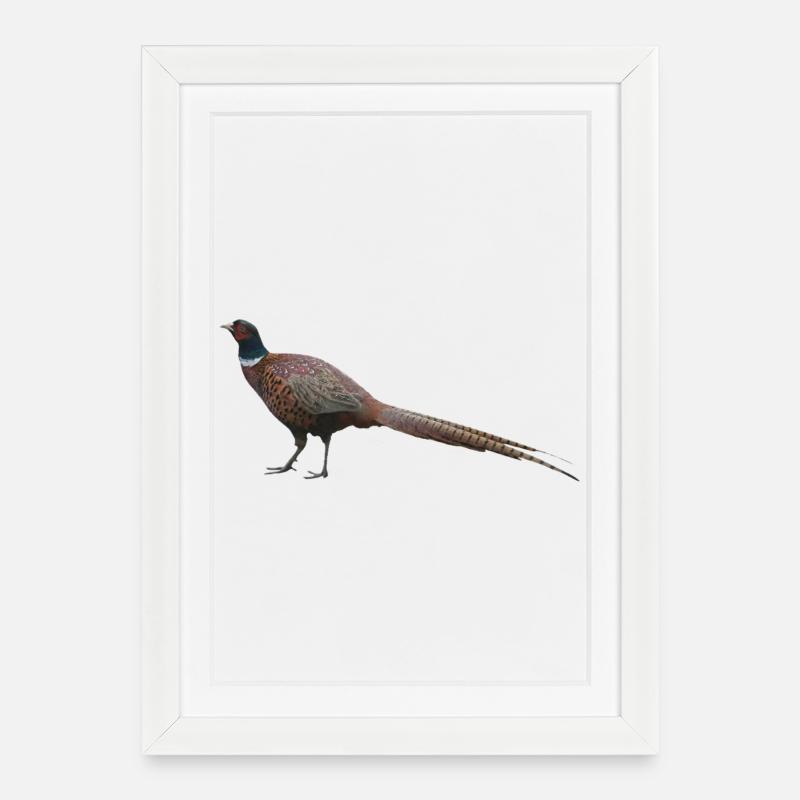 Ringfasan von der Seite - Gerahmtes Poster (27 × 37 cm) - Weiß