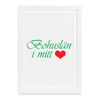 Bohuslän dans mon cœur - Affiche encadrée (27 × 37 cm) - blanc - Devant