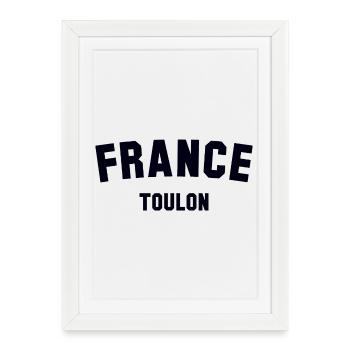 Toulon, France, France - Affiche encadrée (27 × 37 cm) - blanc - Devant