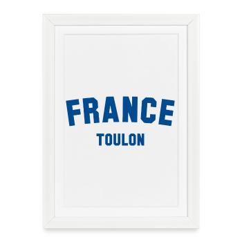 Toulon, France, France - Affiche encadrée (27 × 37 cm) - blanc - Devant