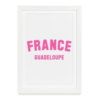 Guadeloupe, France - Affiche encadrée (27 × 37 cm) - blanc - Devant
