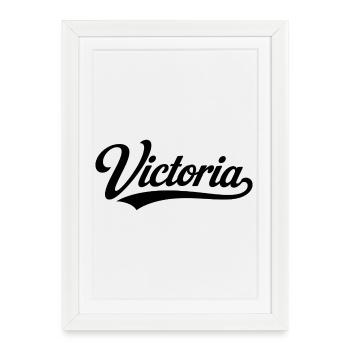 Victoria name first last family - Framed poster (27 × 37 cm) - white - Front