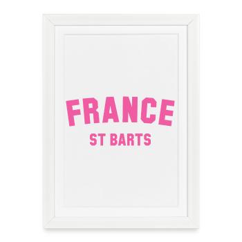 Saint-Barts, France, Caraïbes, Karibik - Affiche encadrée (27 × 37 cm) - blanc - Devant