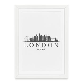 Londres en Angleterre, London Skyline - Affiche encadrée (27 × 37 cm) - blanc - Devant