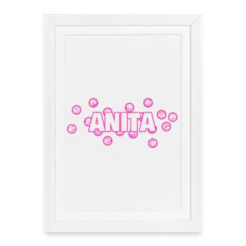 Anita as a name - Framed poster (27 × 37 cm) - white - Front