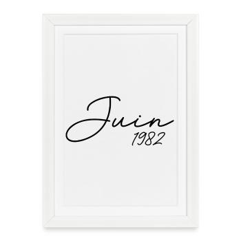 1982 Birthday June 1982 Gift June 1982 - Framed poster (27 × 37 cm) - white - Front