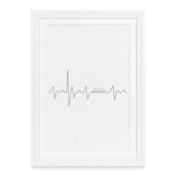 Project Manager Heartbeat Project Manager Design - Framed poster (27 × 37 cm) - white - Front