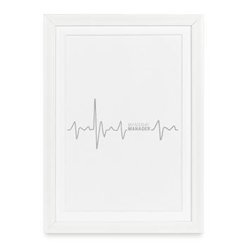 Gestionnaire de comptes clés Heartbeat pour la conception du vendeur - Affiche encadrée (27 × 37 cm) - blanc - Devant