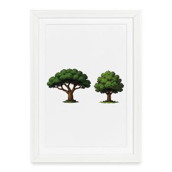 Tree duo apple tree in balance - Framed poster (27 × 37 cm) - white - Front