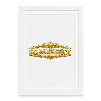 Golden Masterpiece Typography Schmuckstück german  - Framed poster (27 × 37 cm) - white - Front