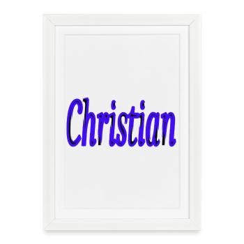 Chrétien - Affiche encadrée (27 × 37 cm) - blanc - Devant