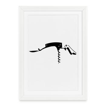 Couteau de serveur - Affiche encadrée (27 × 37 cm) - blanc - Devant