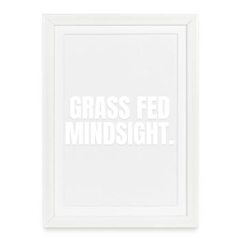 ÉTAT D’ESPRIT NOURRI À L’HERBE | Mode de vie ancestral carnivore - Affiche encadrée (27 × 37 cm) - blanc - Devant