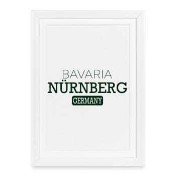 Nürnberg Bayern - Gerahmtes Poster (27 × 37 cm) - Weiß - Vorne