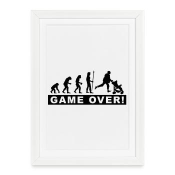 evolution_daddy - Affiche encadrée (27 × 37 cm) - blanc - Devant