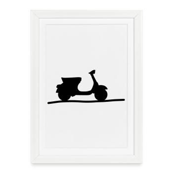 snowmobile - Framed poster (27 × 37 cm) - white - Front