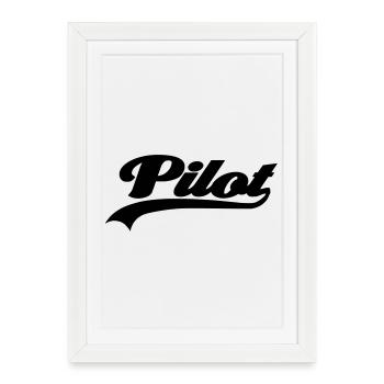 pilot - Framed poster (27 × 37 cm) - white - Front