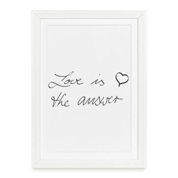 Love is the answer - © roil - Framed poster (27 × 37 cm) - white - Front