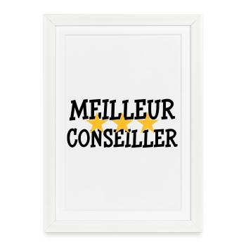 Meilleur Conseiller - Affiche encadrée (27 × 37 cm) - blanc - Devant