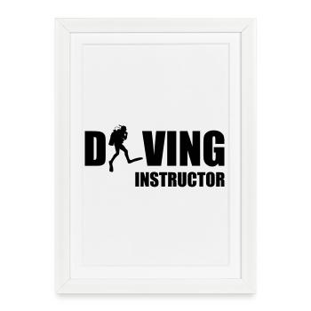 Diving Instructor - Framed poster (27 × 37 cm) - white - Front