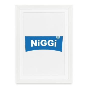Niggi - Gerahmtes Poster (27 × 37 cm) - Weiß - Vorne