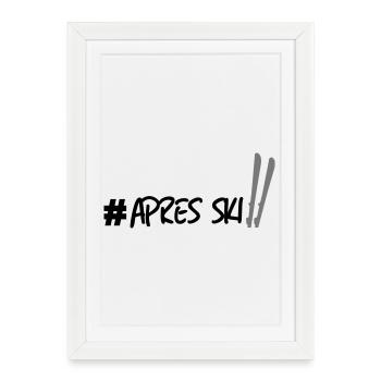 Ski Apres - Framed poster (27 × 37 cm) - white - Front