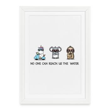 No one can reach us the Water - Affiche encadrée (27 × 37 cm) - blanc - Devant