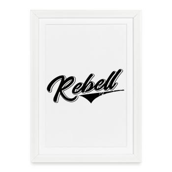 rebelle dieb rowdy rebelle bandit hustler gang crime - Affiche encadrée (27 × 37 cm) - blanc - Devant