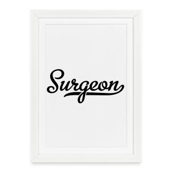 Chirurgien - Affiche encadrée (27 × 37 cm) - blanc - Devant