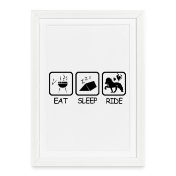 Iceland Competition Shirts Grilling Meat Tent Ride - Framed poster (27 × 37 cm) - white - Front