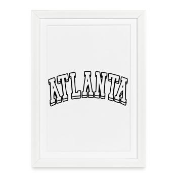 Chemise Atlanta - Affiche encadrée (27 × 37 cm) - blanc - Devant