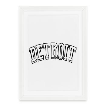 Chemise de Détroit - Affiche encadrée (27 × 37 cm) - blanc - Devant