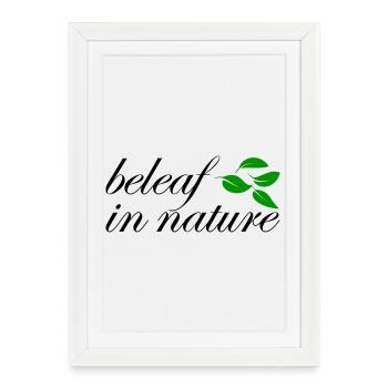 Beleaf dans la nature - Affiche encadrée (27 × 37 cm) - blanc - Devant